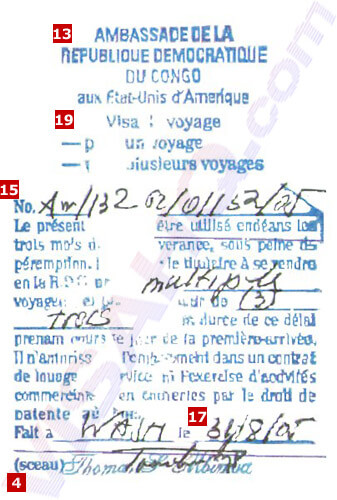 Visto para a República Democrática do Congo